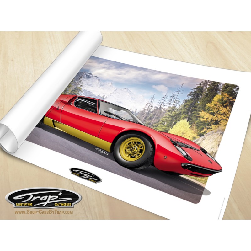 Poster Trap' Lamborghini Miura P400S