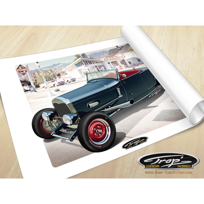 Poster Trap' Ford Model A 1928 Roadster
