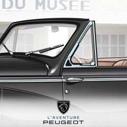Poster Trap' Peugeot 203 Cab