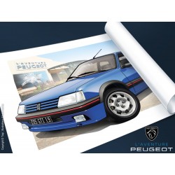Affiche Trap' Peugeot 205 GTI 1,9l