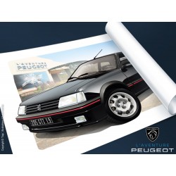 Affiche Trap' Peugeot 205 GTI 1,9l