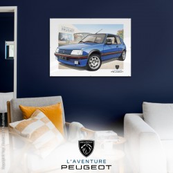 Affiche Trap' Peugeot 205 GTI 1,9l