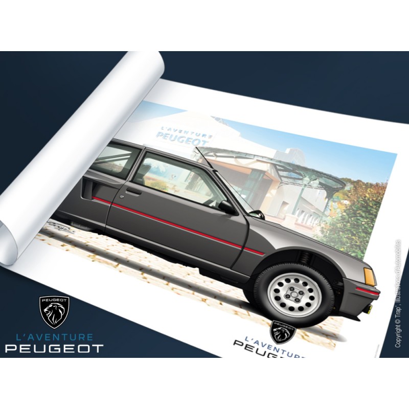 Affiche Trap' Peugeot 205 T16 Série 200