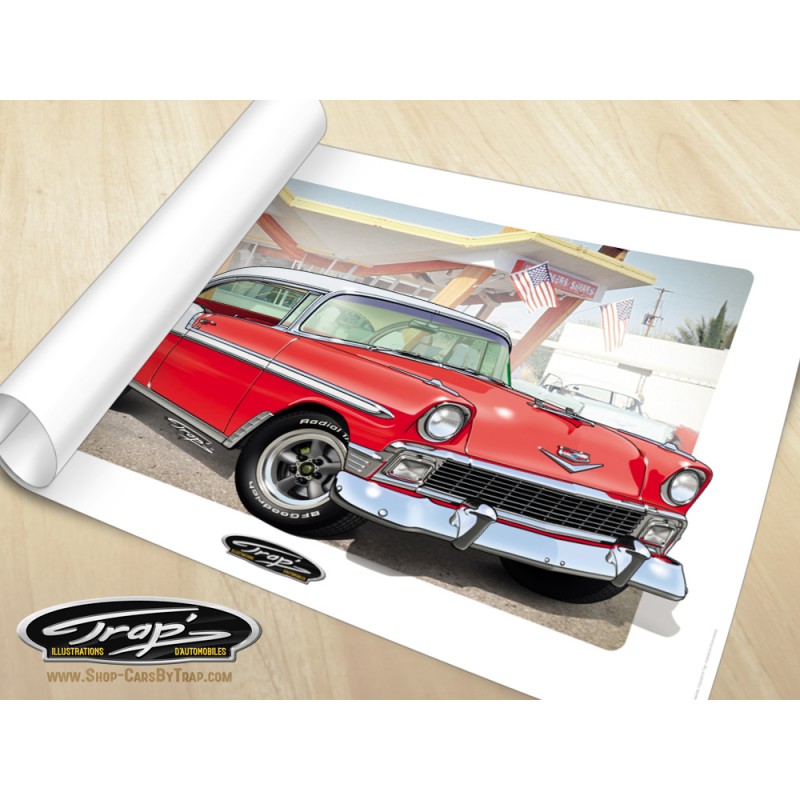 Poster Trap' Chevrolet Bel Air 1956