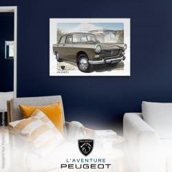 Poster Trap' Peugeot 404 berline SL 1967