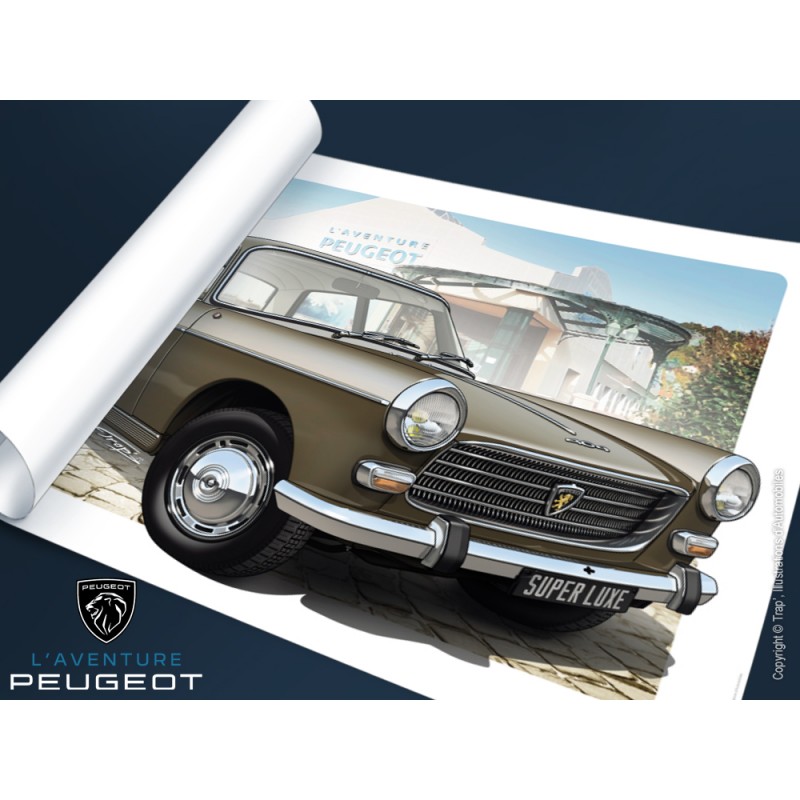 Poster Trap' Peugeot 404 berline SL 1967
