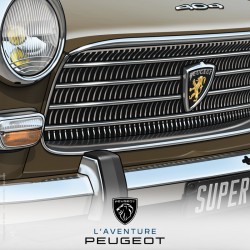 Poster Trap' Peugeot 404 berline SL 1967