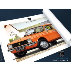 Affiche Trap' Peugeot 104 Berline 1972
