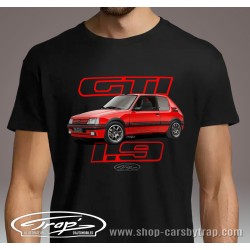 T-shirt Trap' 205 GTI en jantes PTS